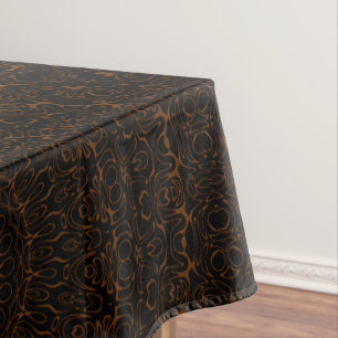 Mantel Mandalá Marrón Chocolate con Intrincada Simetría