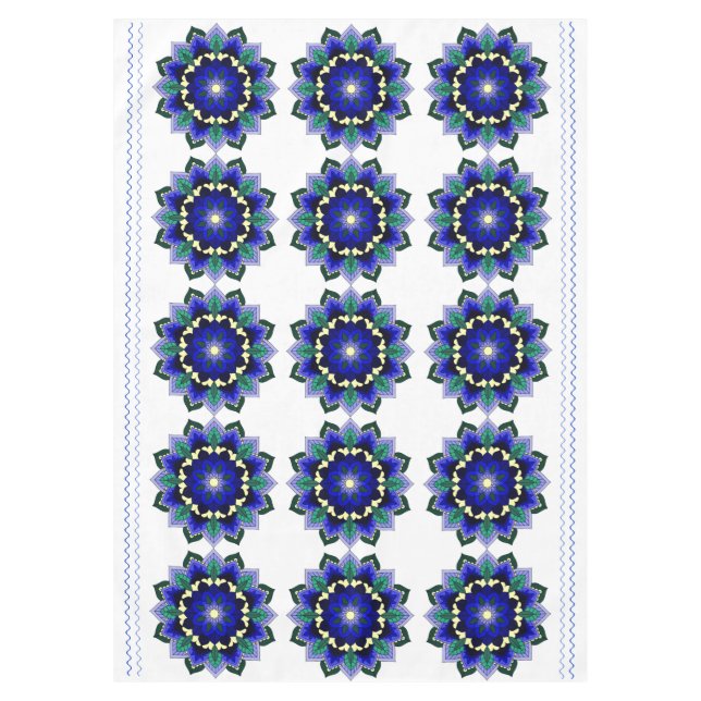 Mantel Mandala Pattern 02 in dark blue (Anverso)