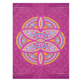 Mantel Mandalas en patrones de repetición rosa mixtos