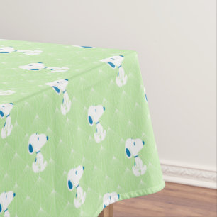 Mantel Maní   Patrón de sueños de deco verde Snoopy
