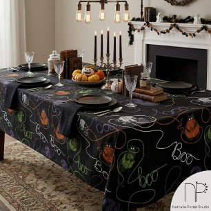 Mantel Manta de mesa de Halloween enmarañada boo-tifulmen