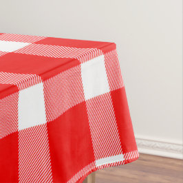 Mantel Manta de picnic navideña de cuadros rojos y blanco