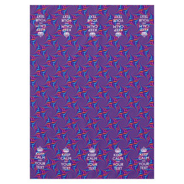 Mantel Mantener La Calma Personalizada Y El Texto Multico (Anverso)