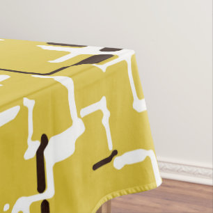 Mantel Mantequilla Color amarillo Blanco Blanco Negro Pat