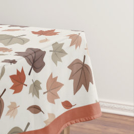 Mantel Manto de mesa beige de hojas de otoño rústico