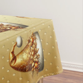 Mantel Manto dorado de vacaciones de Santa Hat