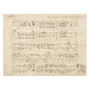Mantel Manuscrito de Chopin de música de hojas antiguas