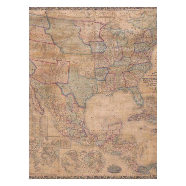 Mantel Mapa Antiguo Inspirado (13) (Anverso)
