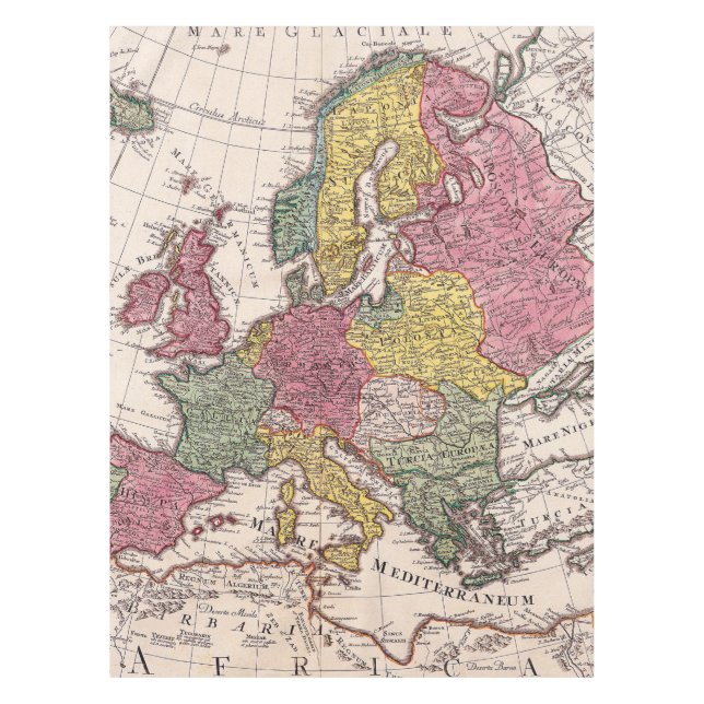 Mantel Mapa antiguo inspirado (9) (Anverso)