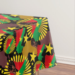 Mantel Mapa de Burkina, bandera y puño de la revolución