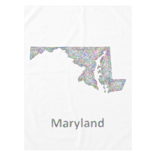 Mantel Mapa de Maryland (Anverso)