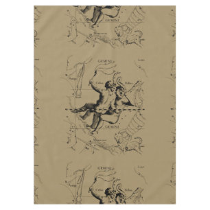 Mantel Mapa Hevelius de la constelación de los géminis