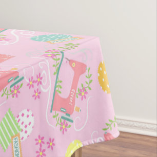 Mantel Máquina de coser rosa Love