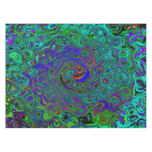 Mantel Marble azul y acuamarina Resumen Swirte retro