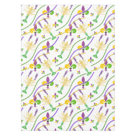 Mantel Mardi Gras Bebidas Crawfish & Fleur De Lis