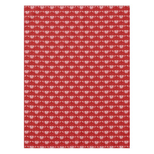 Mantel Mariposa Art Déco estilizada - rojo oscuro y blanc
