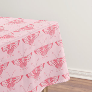 Mantel Mariposa Art Déco estilizada - rosa coral