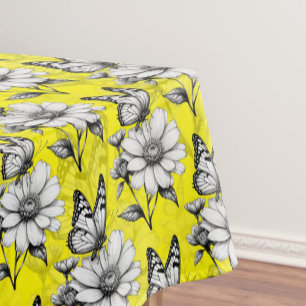 Mantel Mariposa En El Diseño Amarillo Del Patrón De Flor