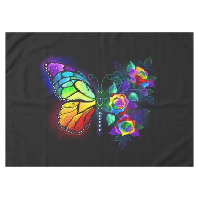 Mantel Mariposa florida arcoiris (Frente (Horizontal))