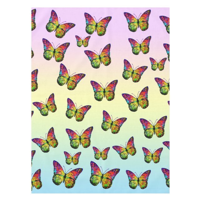 MANTEL MARIPOSAS COLORIDAS ABSTRACTAS (Anverso)