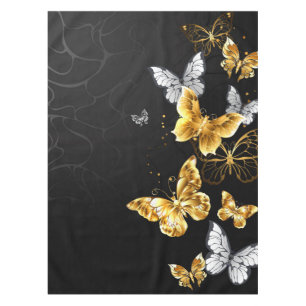 Mantel Mariposas doradas y blancas