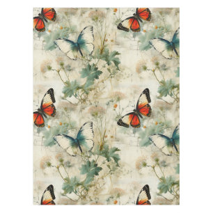 Mantel Mariposas y flores de época coloridas (2)