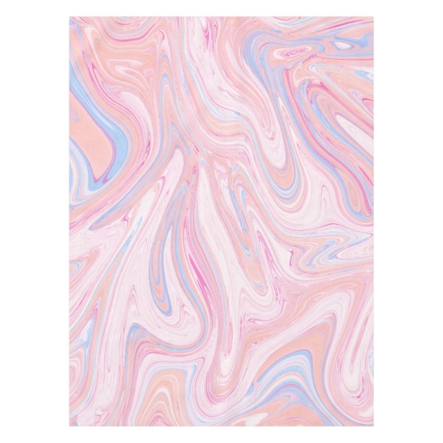 Mantel Mármol anaranjado azul colorido elegante del rosa (Anverso)