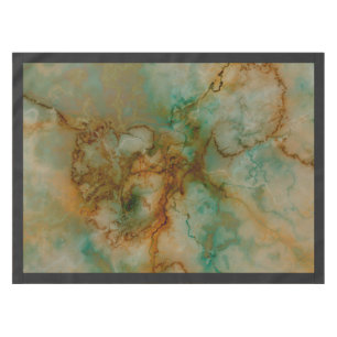 Mantel Mármol de oro verde esmeralda y cobre