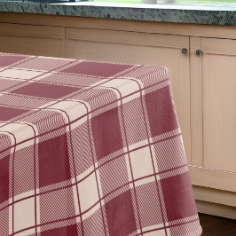 Mantel Maroon Gingham otoño