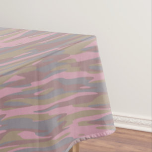Mantel Marrón rosado, rosa desvaído, camuflaje de niebla