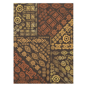 Mantel Marrones africanos étnicos y oros #10 del modelo
