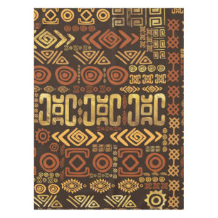 Mantel Marrones africanos étnicos y oros #11 del modelo