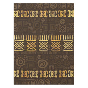 Mantel Marrones africanos étnicos y oros #2 del modelo