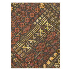 Mantel Marrones africanos étnicos y oros #5 del modelo