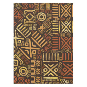 Mantel Marrones africanos étnicos y oros #6 del modelo