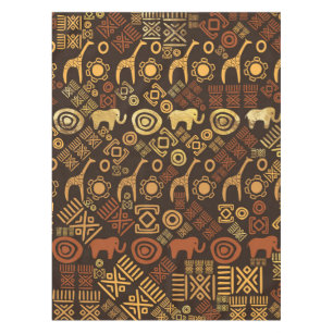 Mantel Marrones africanos étnicos y oros #7 del modelo