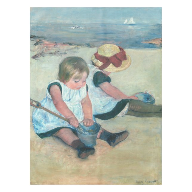 Mantel Mary Cassatt - Niños jugando en la playa (Anverso)
