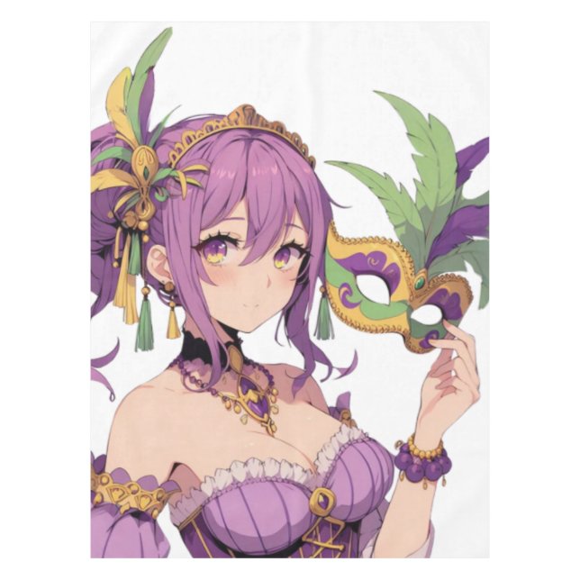 Mantel Máscara Anime Mardi Gras (Anverso)