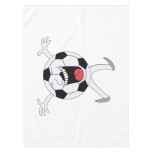 Mantel Mascota de Balón de Fútbol Sonriente