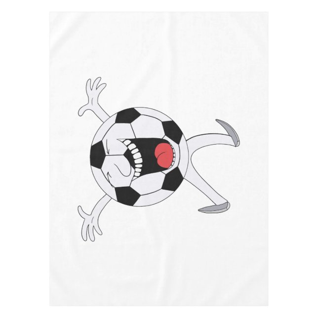 Mantel Mascota de Balón de Fútbol Sonriente (Anverso)