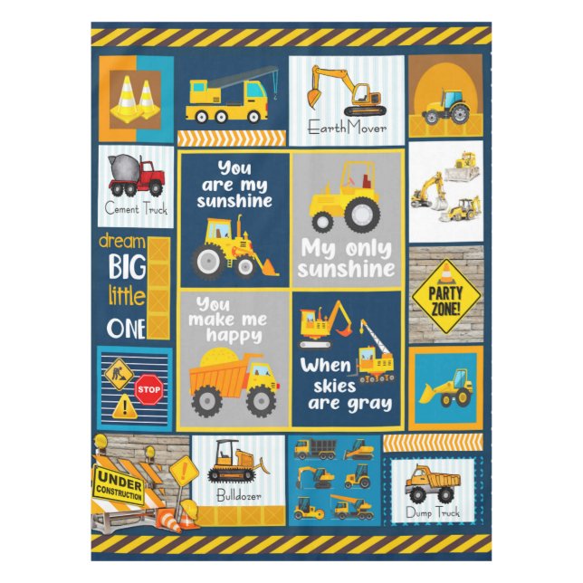 Mantel Matrícula de Construcción, Regalos de Construcción (Anverso)