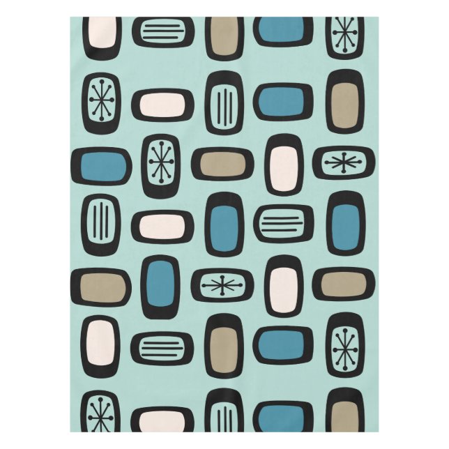 Mantel MCM Rectángulos redondeados Aquamarine (Anverso)