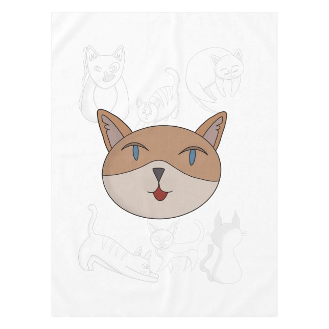 Mantel Me encanta la cubierta de duvet de gatos (Anverso)