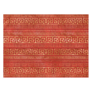 Mantel Meander griego - Llave griega - Oro en rojo