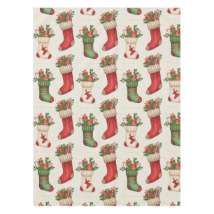 Mantel Medias de Navidad Patrón Continuo