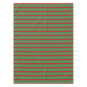 Mantel Medias de Navidad rojas y verdes sobre rojo verde