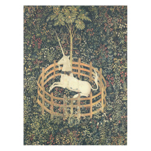 Mantel Medieval de Unicornio en cautiverio