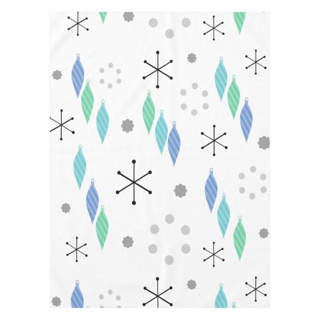 Mantel Medio Siglo Verde Invierno Moderno (Anverso)