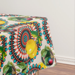 Mantel Mediterráneo,estilo italiano,cítricos,limones,mayó