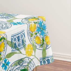 Mantel Mediterráneo, estilo toscano, aceitunas, patrón   